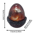 Haunt & Co Kyusrd Led Candlelight Lamp for Halloween Decor,Transparent Lavas Dragons Egg Ornament With LED Breathing Light