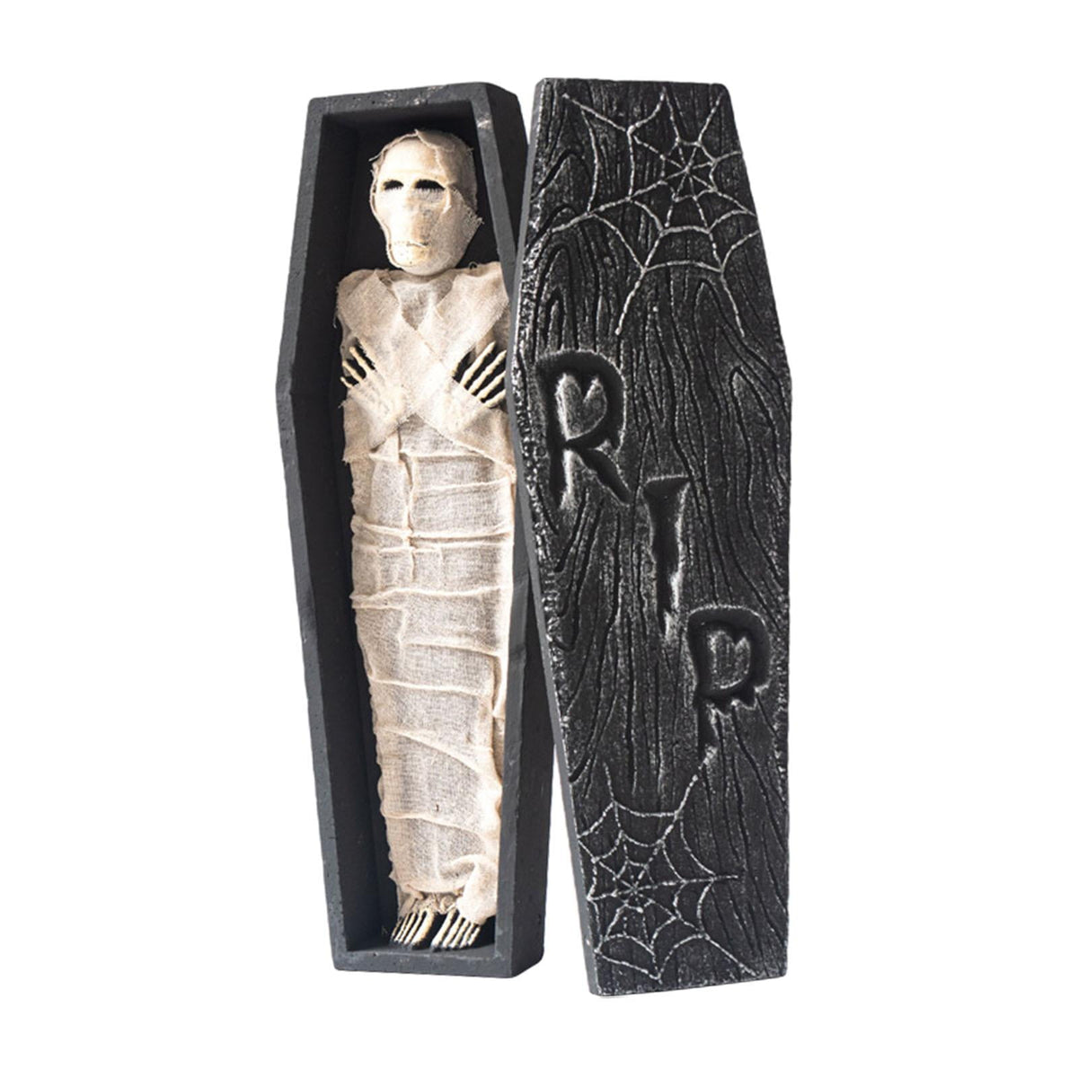 Haunt & Co Almencla Halloween Prop Decor Festival Decor Craft Mummy Horror Atmosphere Creat Skeletons and Spiders Ornament Halloween Decor