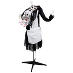 Haunt & Co 57" Animated LED Lighted Head-in-Hand Skeleton Maid