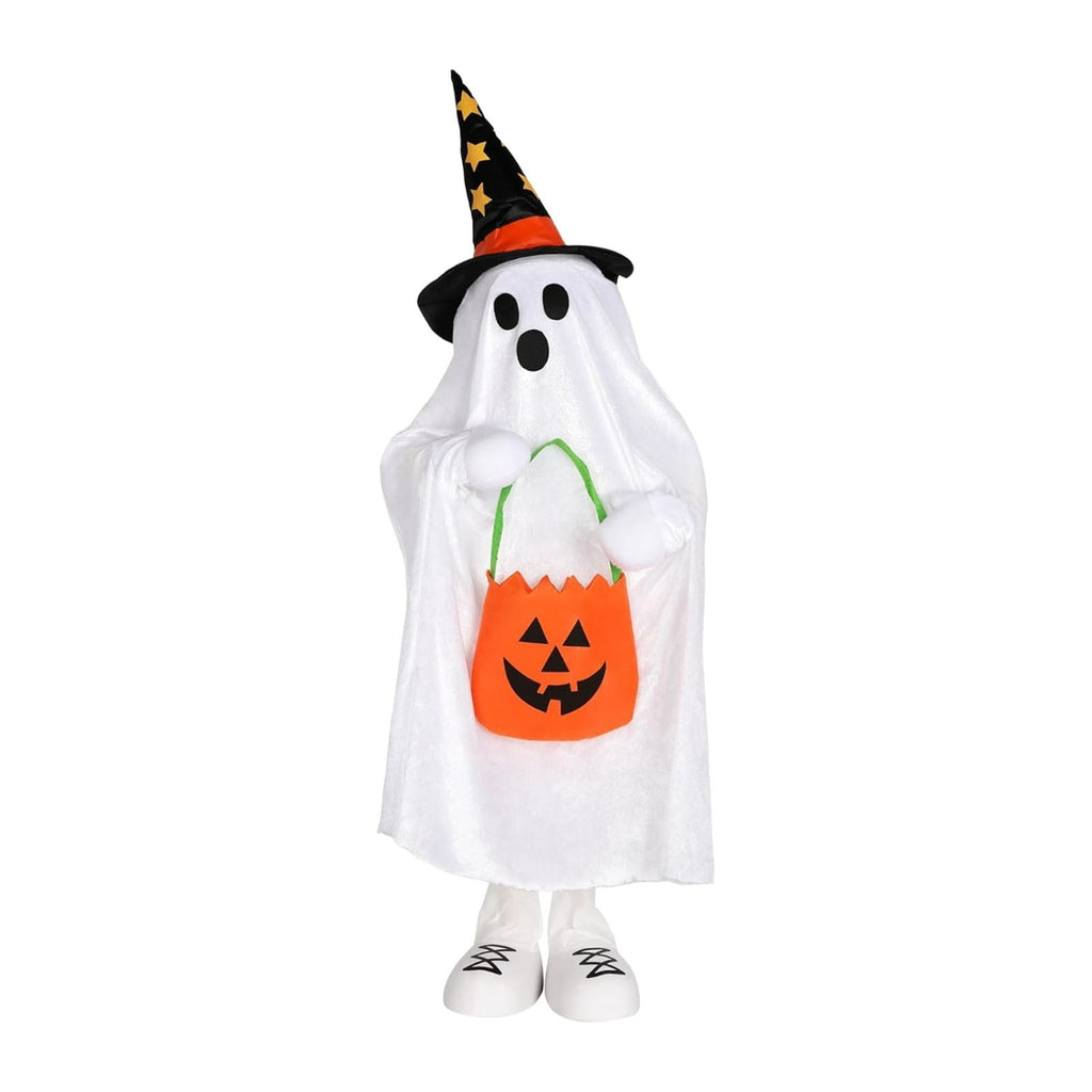 Haunt & Co Halloween Ornament Ghost Candy Ghost Glowing Decoration With Candy Pocket For Trick Or Treat