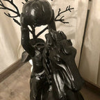 Haunt & Co Desktop Ornament Headless Horseman Resin Statue for Halloween Home Display, 22x12x9 cm, Black
