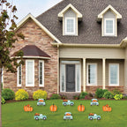 Haunt & Co Big Dot of Happiness Happy Fall Truck - Lawn Decorations - Outdoor Harvest Pumpkin Party Yard Decorations - 10 Piece