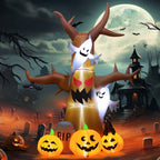 Haunt & Co Halloween Inflatable 11.8 FT Inflatable Halloween Tree, Halloween Inflatable Tree Scary Halloween Blow Up Tree with LED Lights, Outdoor Clearance for Halloween/Holiday