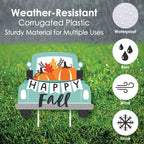 Haunt & Co Big Dot of Happiness Happy Fall Truck - Lawn Decorations - Outdoor Harvest Pumpkin Party Yard Decorations - 10 Piece