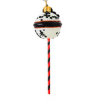 Haunt & Co Blu Bom Black White Spider Cake Pop Glass Ornament Halloween Sweets 2022135