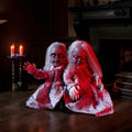 Haunt & Co 2.8ft Halloween Scary Yard Decorations, Twin Girls Halloween Standing Decoration, Animated Haunted House Halloween Party Prop Decoration, with Creepy Sounds