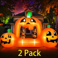 Haunt & Co (2 pack) 8.5FT Halloween Inflatable,Pumpkin Photo with Lights
