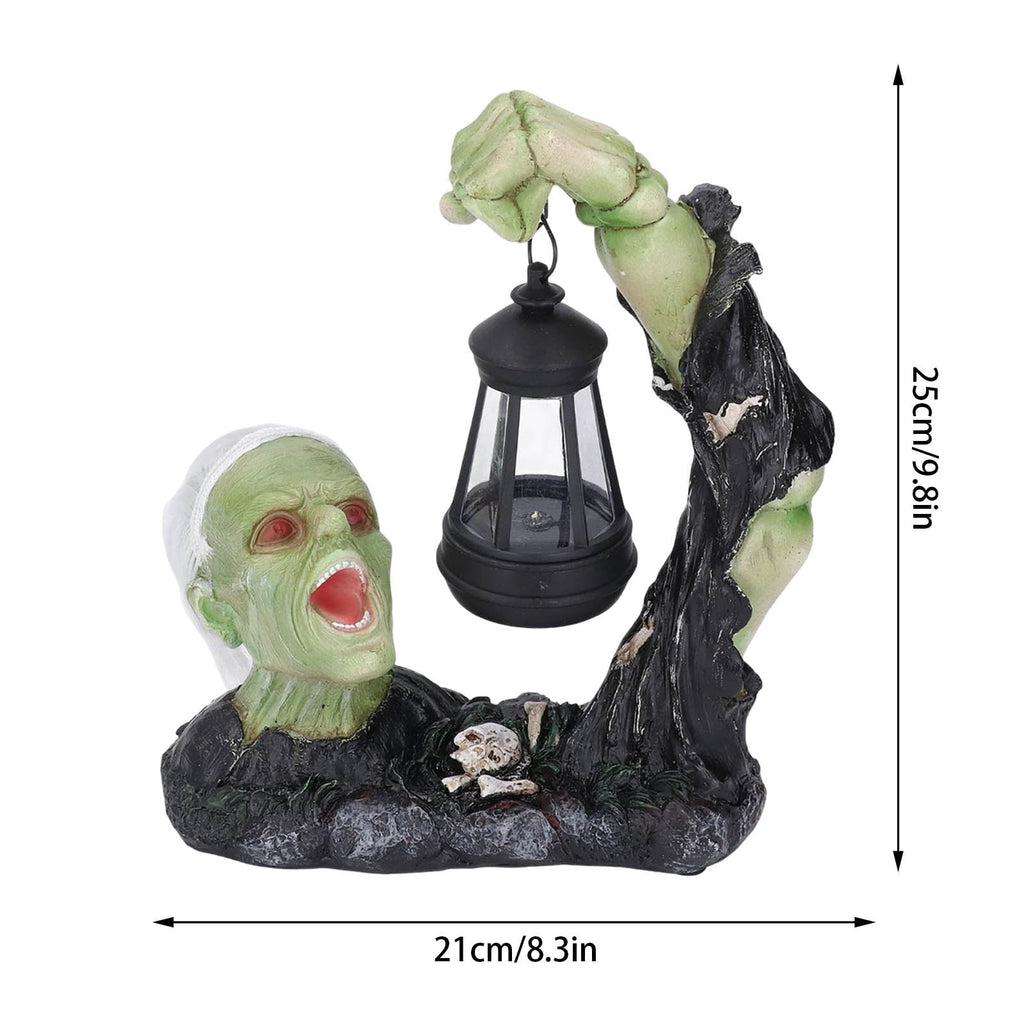 Haunt & Co SUYOLL Halloween Solar Powered Resin Desktop Ornament Decorative Light For Home Party Figurine