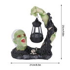 Haunt & Co SUYOLL Halloween Solar Powered Resin Desktop Ornament Decorative Light For Home Party Figurine