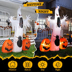 Haunt & Co 12 FT Halloween Inflatables Ghost Pumpkin Outdoor