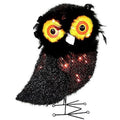 Haunt & Co 24 Inch Tinsel Owl with 50 Lights Halloween Tinsel Yard Decoration