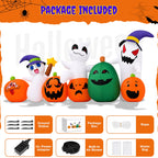 Haunt & Co (2 pack) 7ft Long Halloween Inflatable with Lights,Pumpkin Ghost