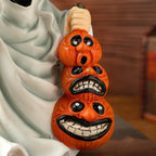 Haunt & Co Halloween Haunted Ghost Pumpkin Ornaments â?? Bold Silhouettes with Creepy Shadows, Halloween Decorations for Snack Tables, Dessert Stations & Halloween Party Setups â?? great for Halloween Parties