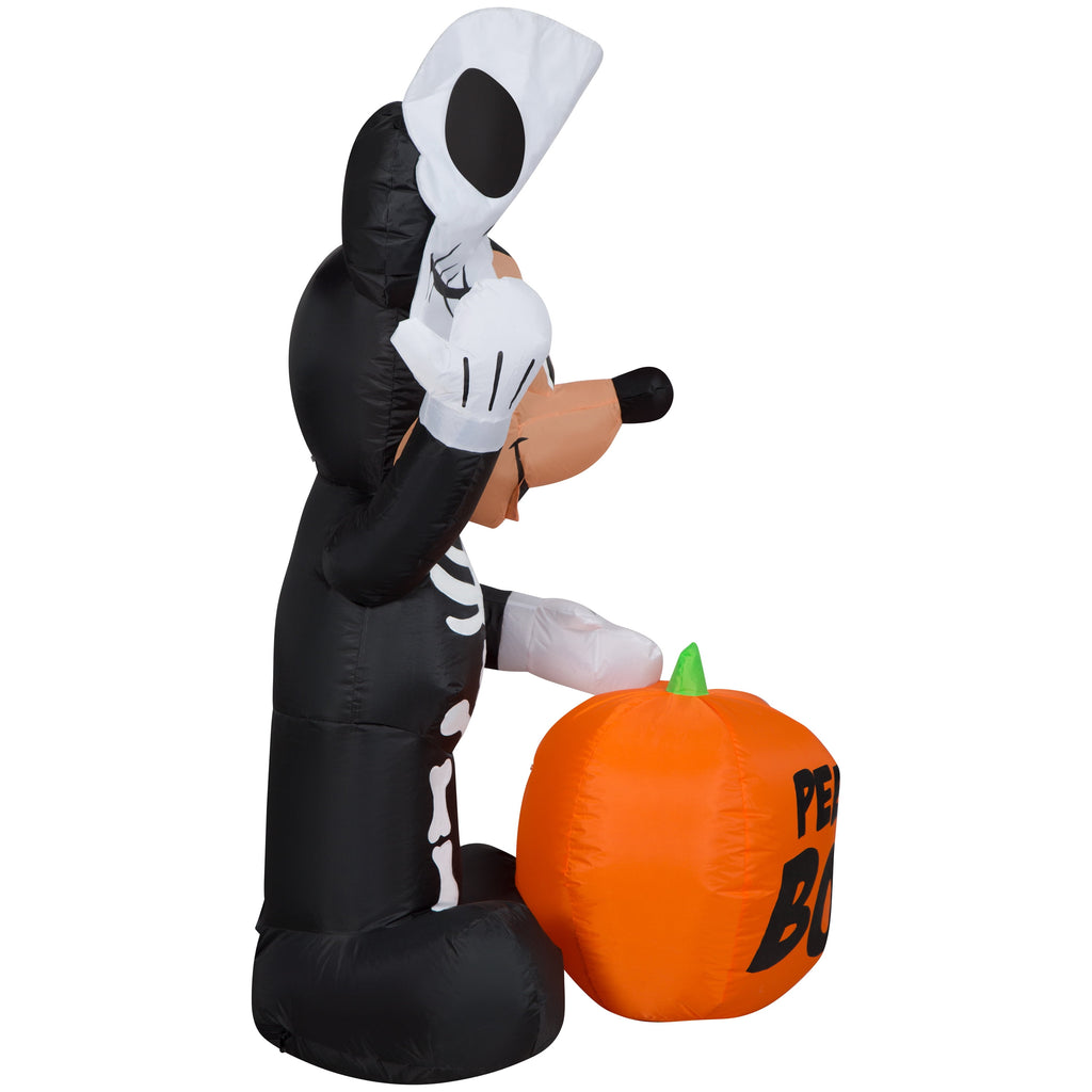 Haunt & Co Airblown Inflatables 4FT Tall Halloween Inflatable Disney Mickey Mouse with Pumpkin