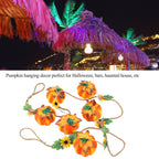 Haunt & Co Bienvenido Pumpkin String Hanging Decoration for Halloween Party Festival Home Garden Ornaments