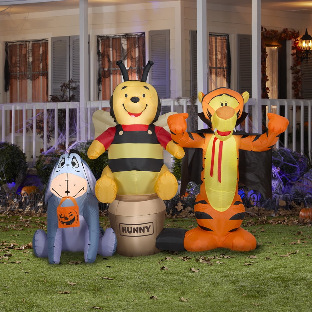 Haunt & Co Airblown Inflatable Halloween Pooh and Friends Scene Disney, 5 ft Tall, Multi
