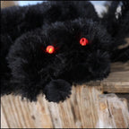 Haunt & Co 36 1/2" x 5 Ft. 1 3/4" Black Spider with Light-Up Eyes