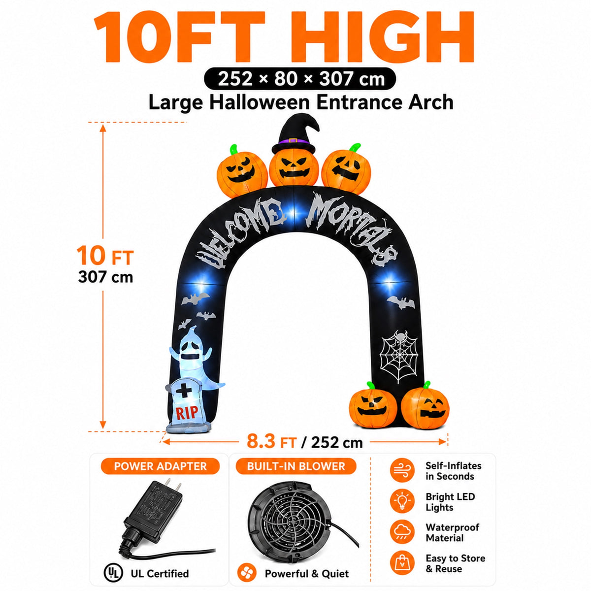 Haunt & Co 10FT Halloween Inflatable Arch