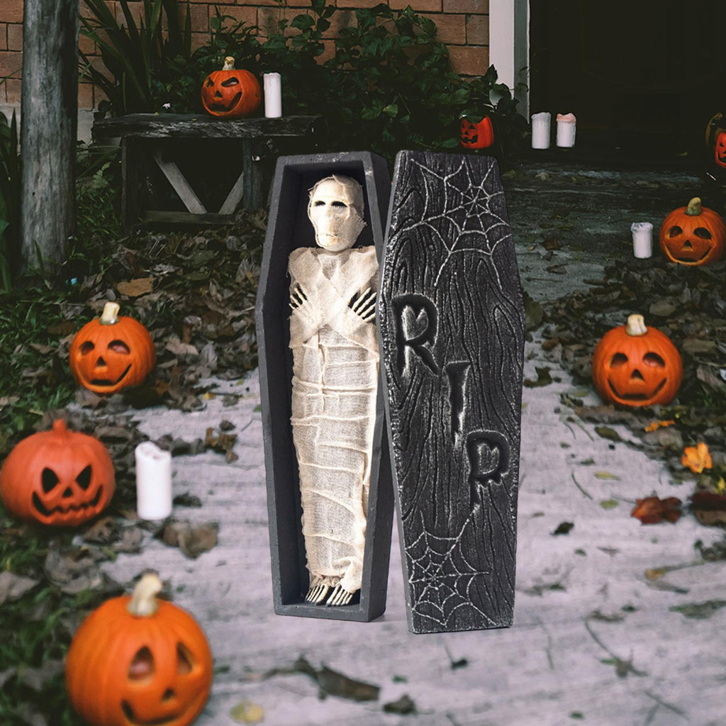 Haunt & Co Almencla Halloween Prop Decor Festival Decor Craft Mummy Horror Atmosphere Creat Skeletons and Spiders Ornament Halloween Decor
