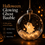 Haunt & Co Halloween Decorations Tree Ornaments Collection-Glowing Halloween Ornament Collection â?? Cat, Witch, Pumpkin & Ghost Baubles