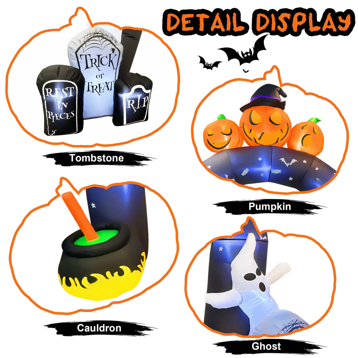 Haunt & Co 10 FT Halloween Inflatables Archway Outdoor Decorations, Scary Halloween Arch Blow Up Yard Decorations for Front Yard Lawn Garden Decor