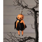 Haunt & Co 7.75In Tabitha Pumpkin Ornament, Polyresin, Halloween Figurine