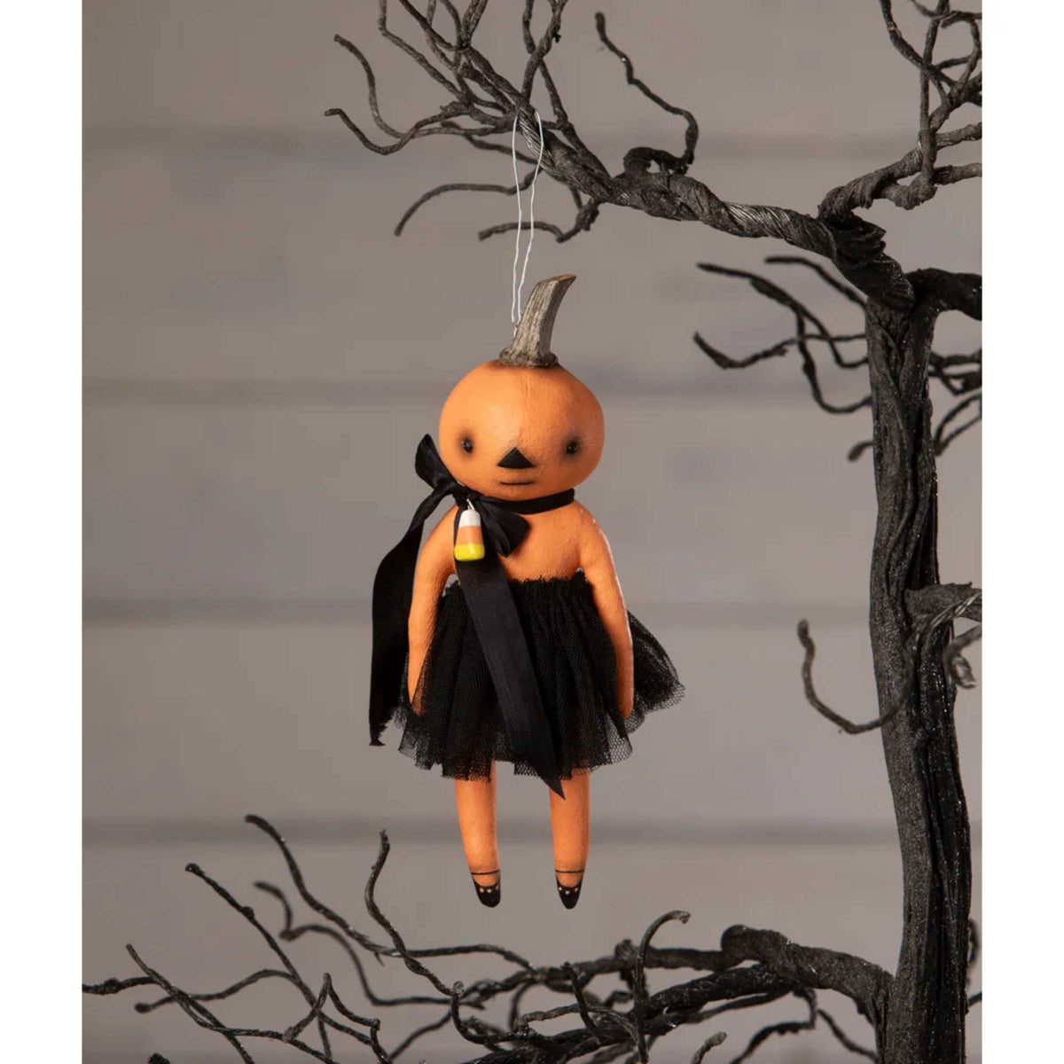 Haunt & Co 7.75In Tabitha Pumpkin Ornament, Polyresin, Halloween Figurine