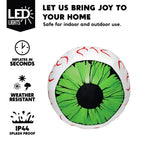 Haunt & Co 2 Pack Halloween Inflatable Eyes Decoration with Build-in LEDs,3 ft Blow Ups Green Eyes