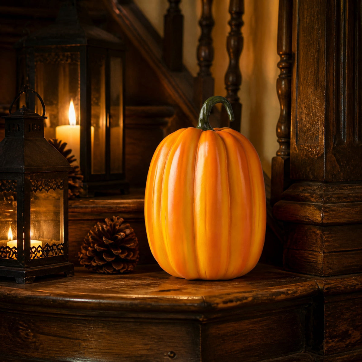 Haunt & Co GIPQJK Summerween Simulated Creative Pumpkin Resin Craft Ornament for Halloween Decorative Autumn Home Decoration Outdoor Garden Party Supply Artistic DIY Craft Gift for Fall Season C