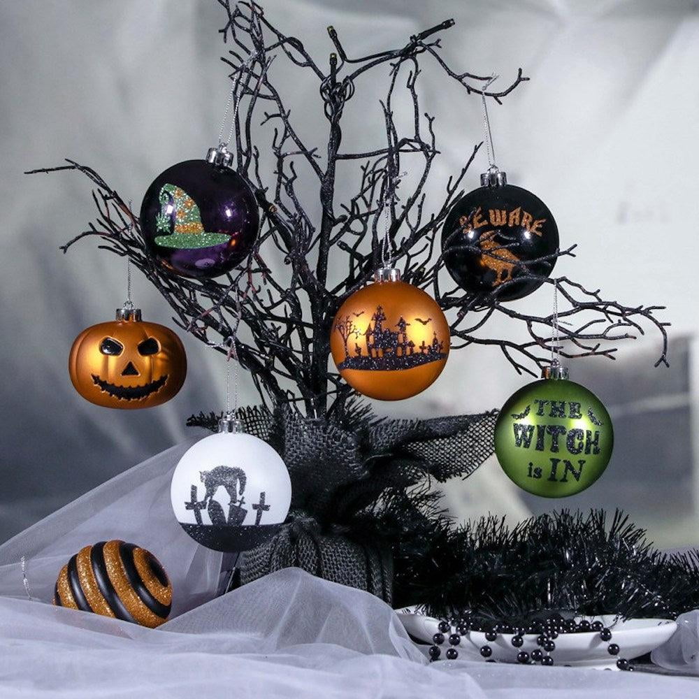 Haunt & Co Halloween Ornament Round Ball 16 Piece Set