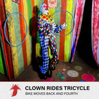 Haunt & Co 5.9 ft Voice & Sound-Sensor Clown on Tricycle Halloween Animatronic