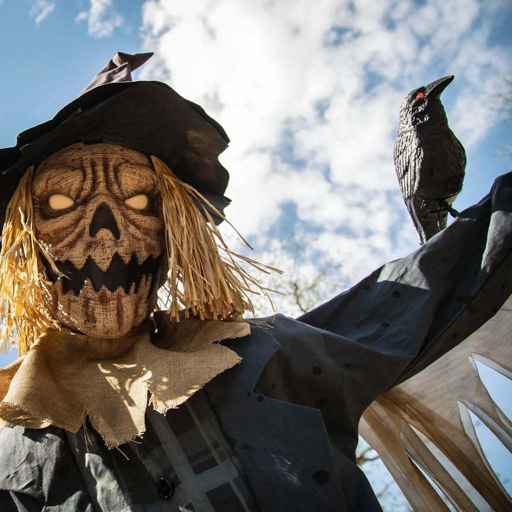 Haunt & Co Staked Scarecrow Prop 8ft Animated Halloween Yard Decor Haunted House Display