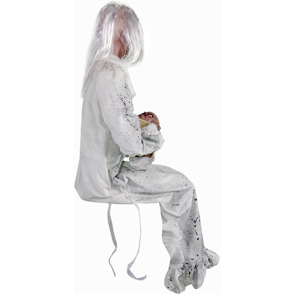 Haunt & Co 2.9 ft Animatronic Gravely Granny by Tekky with Motion-Activated Sounds