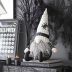 Haunt & Co Tcbosik 2 Pack Gnome Halloween Ornaments, Halloween Gnomes Decoration with Witch Hat, Lovely Fall Gnome Gifts for Friends Family, Black & White