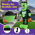 Haunt & Co Costway 8.4 Ft Tall Halloween Inflatable Decoration LED-lit Inflatable Green Zombie