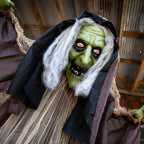 Haunt & Co 43 1/4" x 4 Ft. 9" Light-Up Hunchback Witch Standing