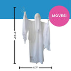 Haunt & Co Morris Costumes4 Ft. 7" x 5 Ft. 5 1/2" Skeleton Ghost Animated Prop Standing