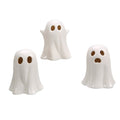 Haunt & Co 3 Pcs Halloween Spooky Ghost Ornaments â?? Warm Glow with Eerie Eyes, Halloween Decorations for Snack Tables, Dessert Stations & Halloween Party Setups â?? perfect for Costume Parties with spooky setups