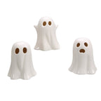 Haunt & Co 3 Pcs Halloween Spooky Ghost Ornaments â?? Warm Glow with Eerie Eyes, Halloween Decorations for Snack Tables, Dessert Stations & Halloween Party Setups â?? perfect for Costume Parties with spooky setups