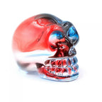 Haunt & Co HOOUN 8pcs 2inch Electroplated Multicolor Carved Skull Crystal Ornaments Halloween