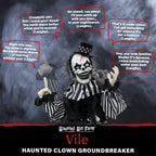 Haunt & Co 1.8 ft Groundbreaker Clown-Vile, Multi-Color