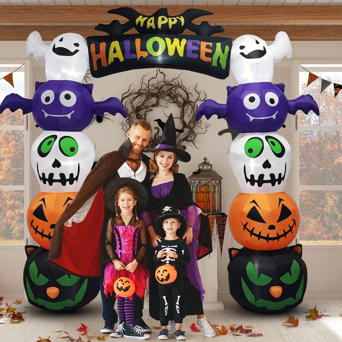 Haunt & Co 8.5' Halloween Inflatables Outdoor Giant Archway Blow up Decor