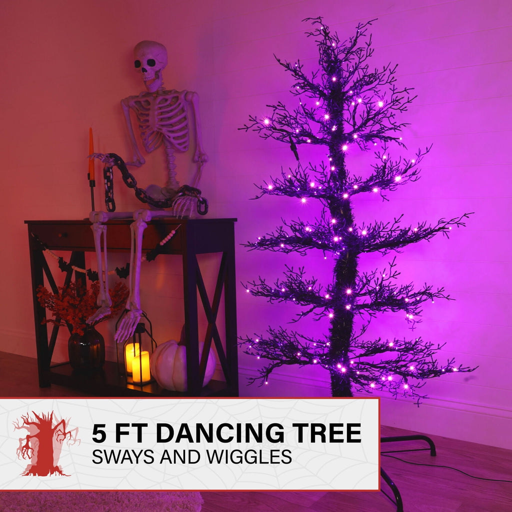Haunt & Co 5 ft Dancing Halloween Tree Animatronic