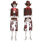 Haunt & Co Yescom Halloween 5.6Ft Life Size Skeleton Cowboy Detailed Costume Outdoor Indoor Haunted House Props Decor 2026