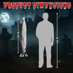 Haunt & Co 3ft Hanging Zombie Animated Creepy Mummy Halloween w/ Pre-Recorded Screaming, LED Eyes