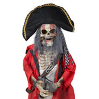 Haunt & Co 6ft Halloween Animated Animatronic Decoration Creepy Pirate w/ Pre-Recorded Screaming