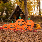 Haunt & Co 7.4' Halloween Inflatables Outdoor with LED Lights 7pcs Blow up Pumpkins