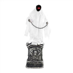 Haunt & Co 4.3 ft Touch-Activated Animated Spectre on Tomb Halloween Accessory