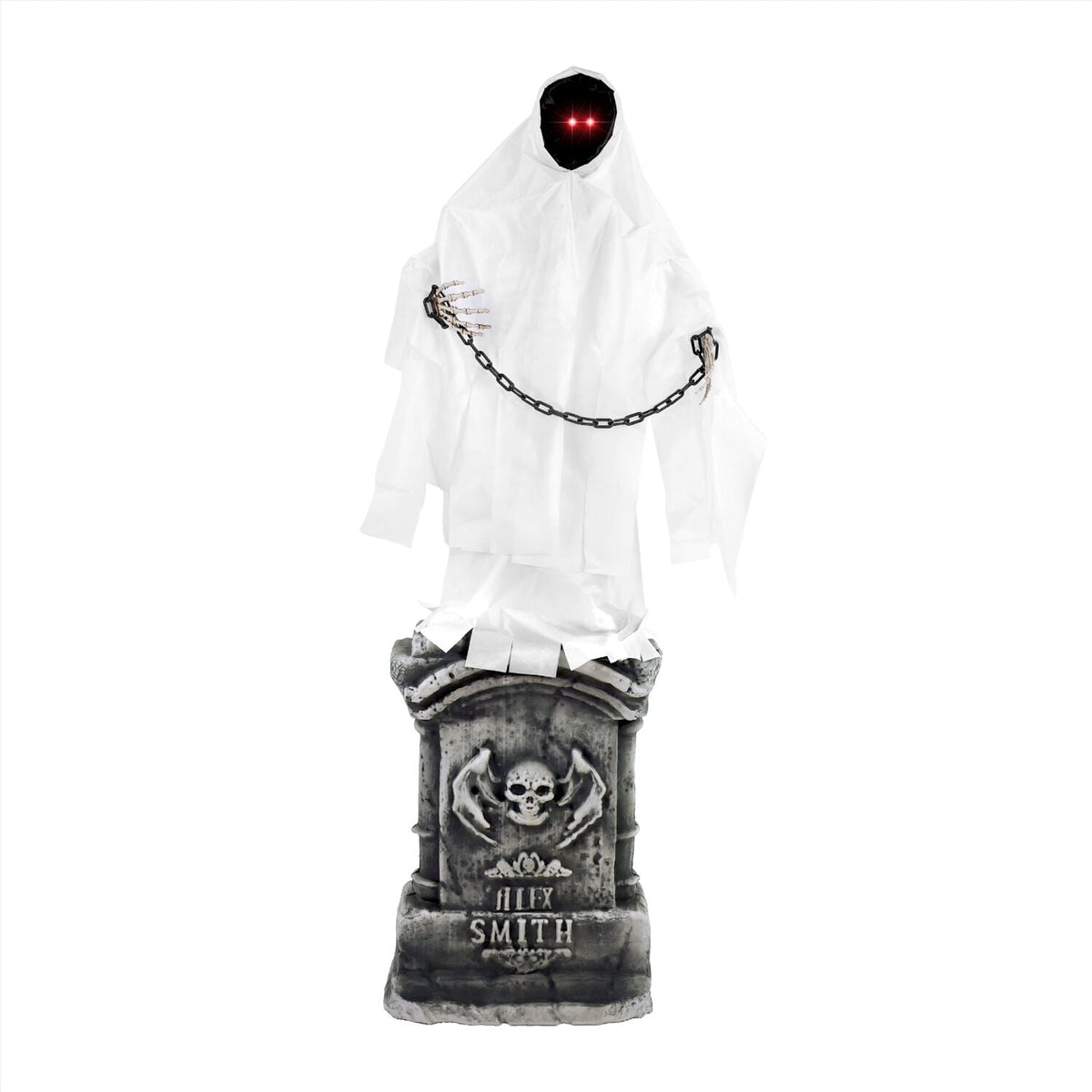 Haunt & Co 4.3 ft Touch-Activated Animated Spectre on Tomb Halloween Accessory