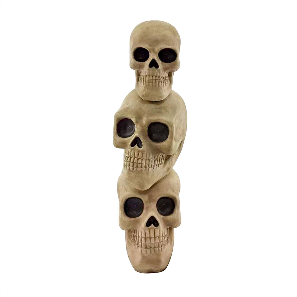Haunt & Co 37" Skull Stack Statue with LED Eyes